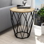 Hanah Home Sofya Mesa Auxiliar Roble y Negro